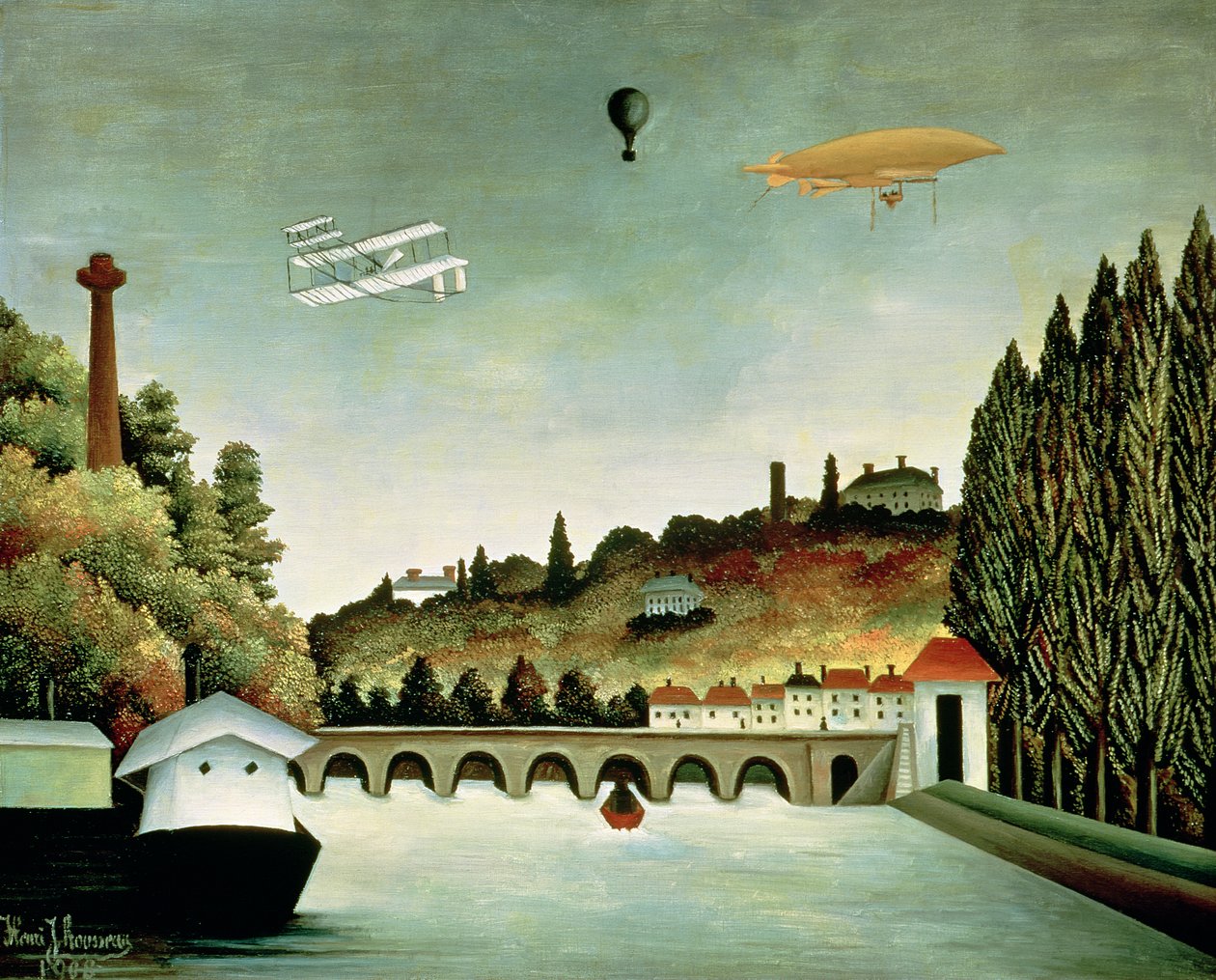 Kilátás a Sevres-i hídra és a Clamart-i dombokra, St. Cloud és Bellevue, 1908 alkotó: Henri Rousseau