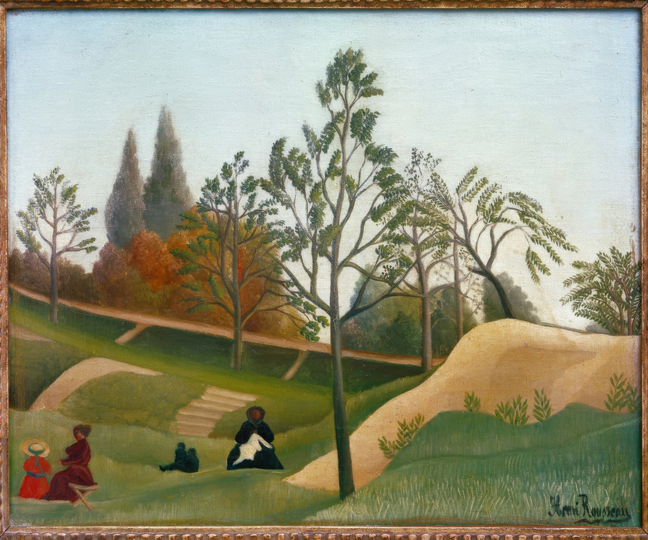 Kilátás az erődítményekre alkotó: Henri Rousseau