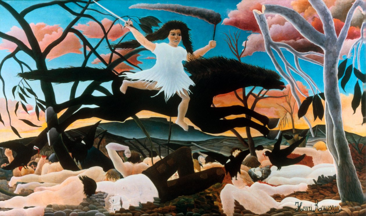 Háború, avagy a viszály lovaglása, 1894 alkotó: Henri Rousseau
