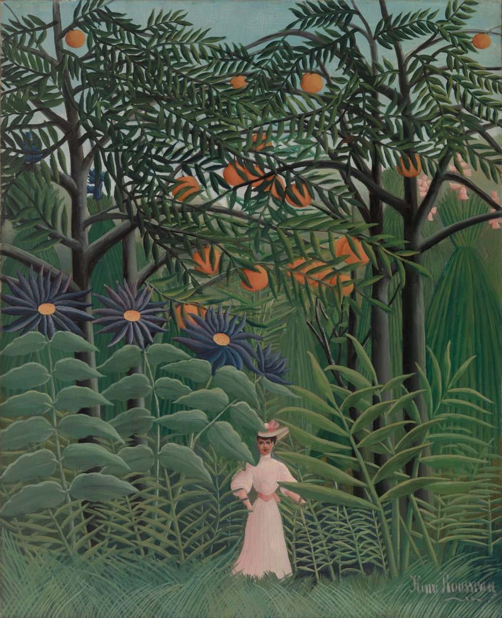 Nő séta egy egzotikus erdőben alkotó: Henri Rousseau