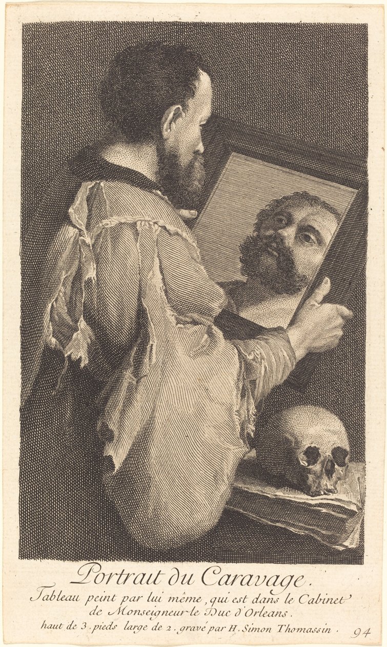 Caravaggio portréja alkotó: Henri Simon Thomassin