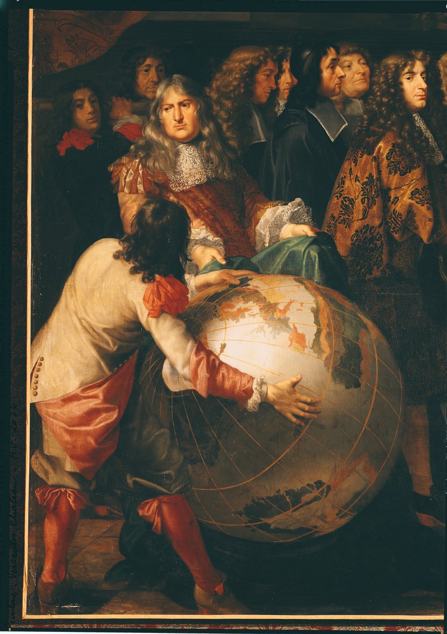Jean-Baptiste Colbert (1619-83) A Királyi Tudományos Akadémia tagjainak bemutatása XIV. Lajosnak (1638-1715) a bal oldal részlete, 1667 körül (104626 részlet) alkotó: Henri Testelin