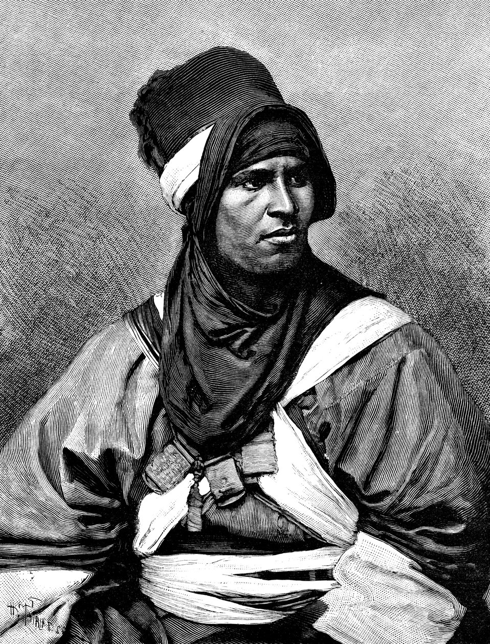 Egy targui férfi, 1895. alkotó: Henri Thiriat