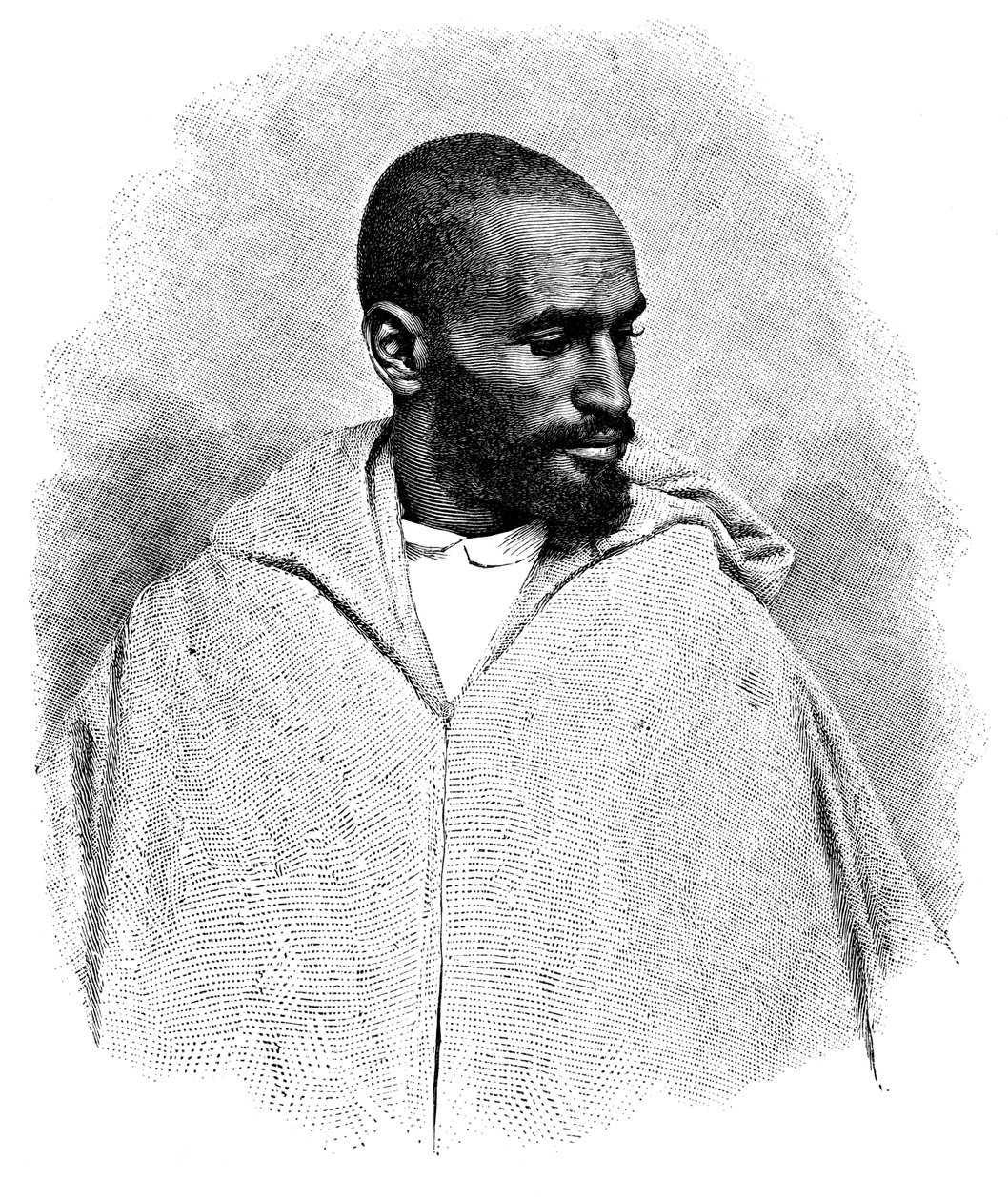 Egy arab férfi Tangerből, Marokkóból, 1895. alkotó: Henri Thiriat