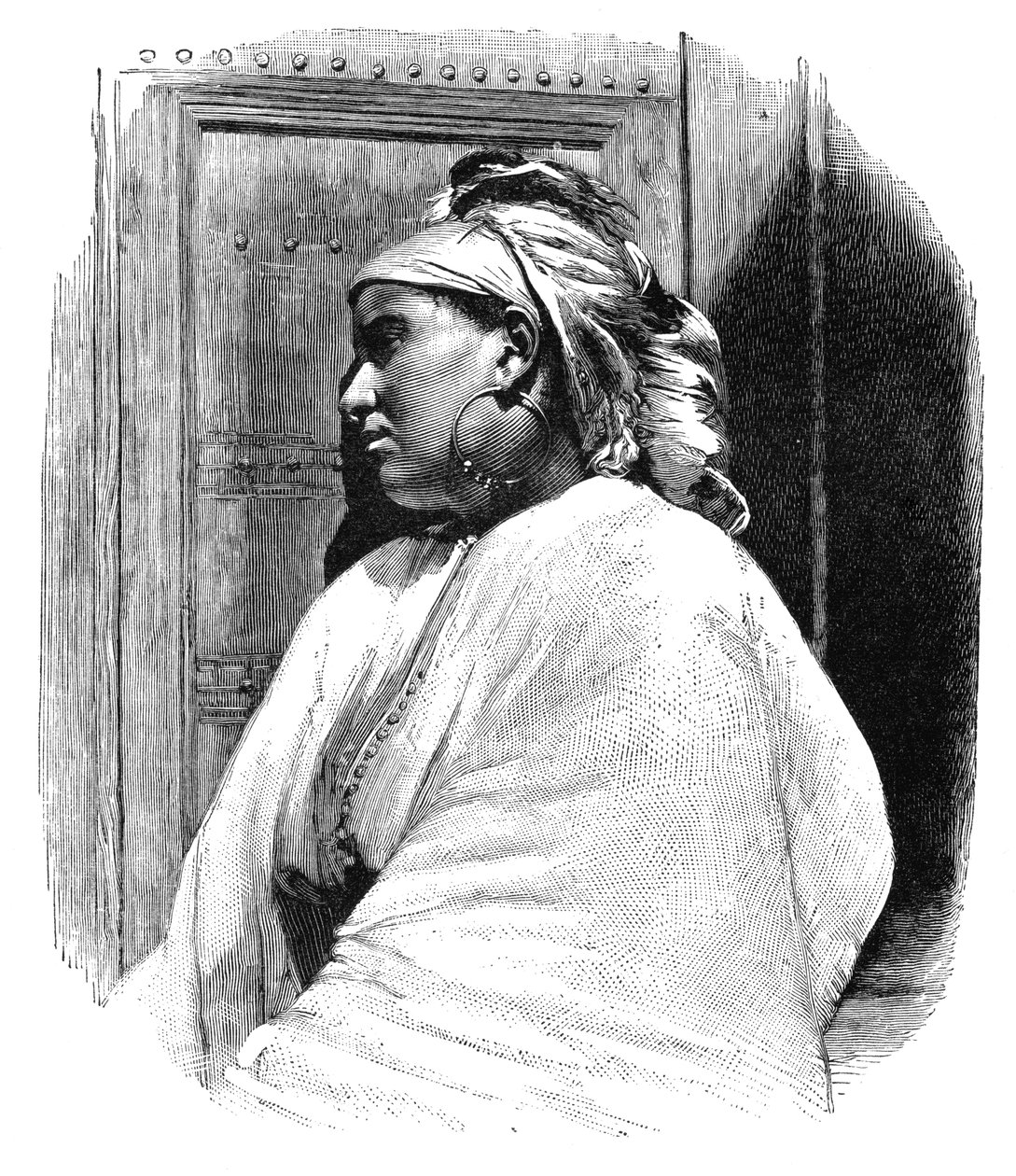 Egy arab nő Tangerből, Marokkóból, 1895. alkotó: Henri Thiriat
