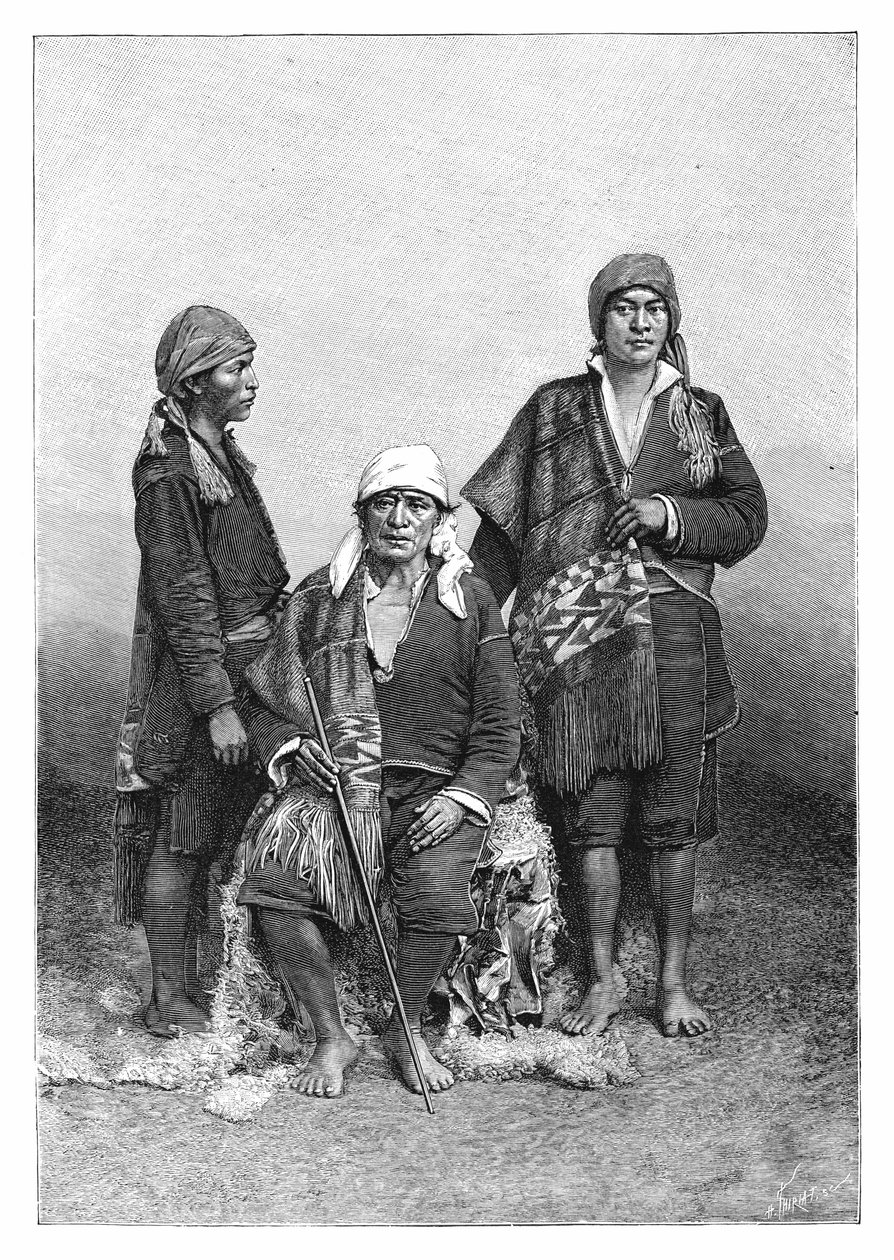 Tecpan indiánjai, Guatemala, 1890 körül. alkotó: Henri Thiriat