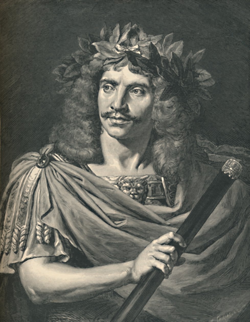 Molière mint Julius Caesar a Pompée-i tragédiában, 1886 alkotó: Henri Thiriat