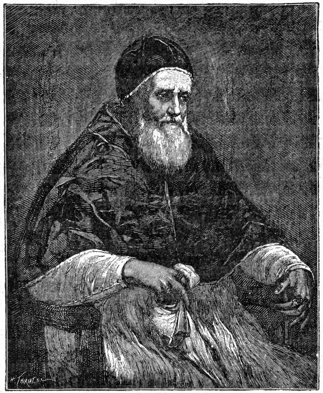 II. Jules pápa, 1898 alkotó: Henri Thiriat