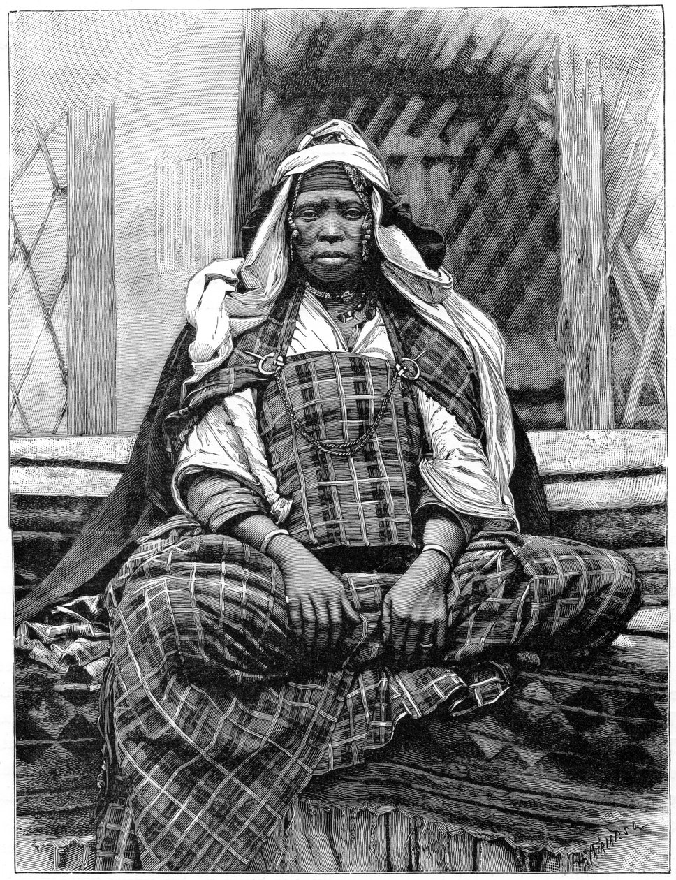 Nő, Biskra, Algéria, 1890 alkotó: Henri Thiriat