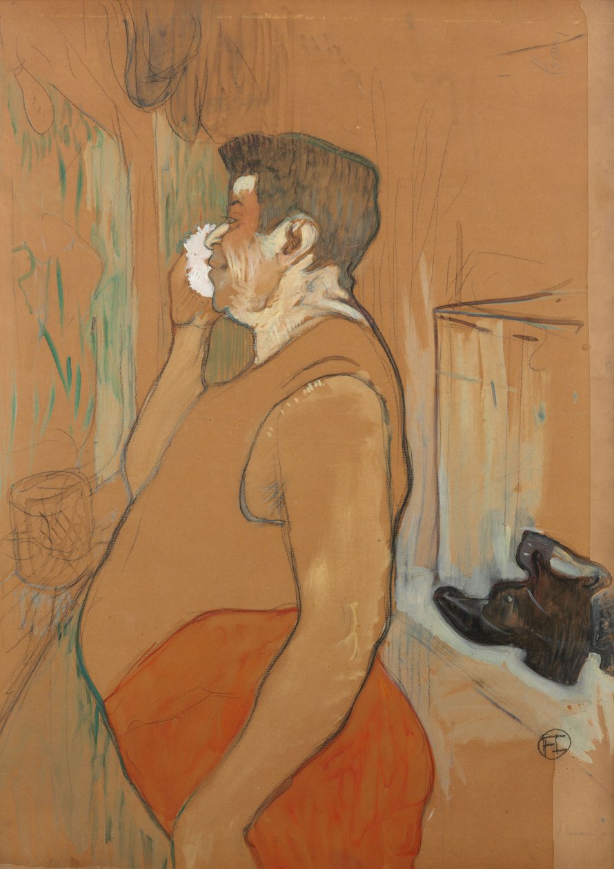 Monsieur Caudieux, kávéházi koncertszínész, 1896. alkotó: Henri Toulouse Lautrec de