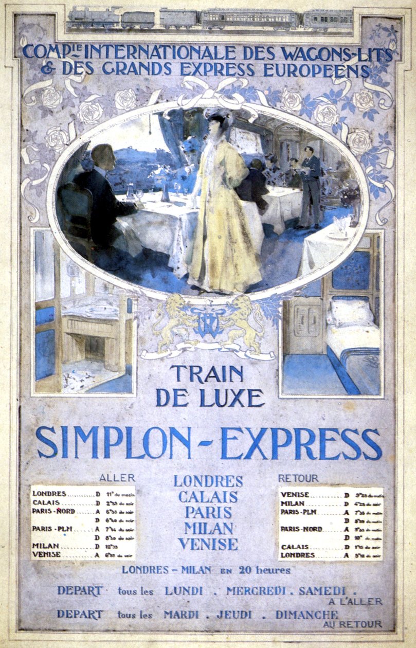 Simplon Express luxusvonat alkotó: Henri Toussaint