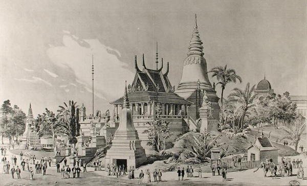 A kambodzsai palota a Trocadero-ban, az 1900-as egyetemes kiállítás alkotó: Henri Toussaint