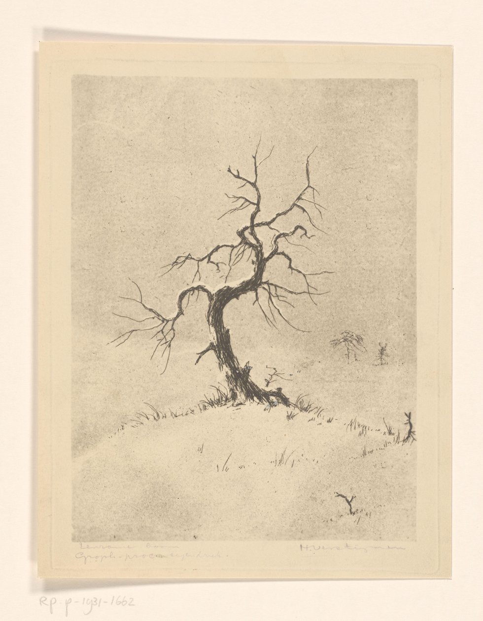 Lonely Tree (eredeti cím az objektumon) alkotó: Henri Verstijnen (signed by artist)