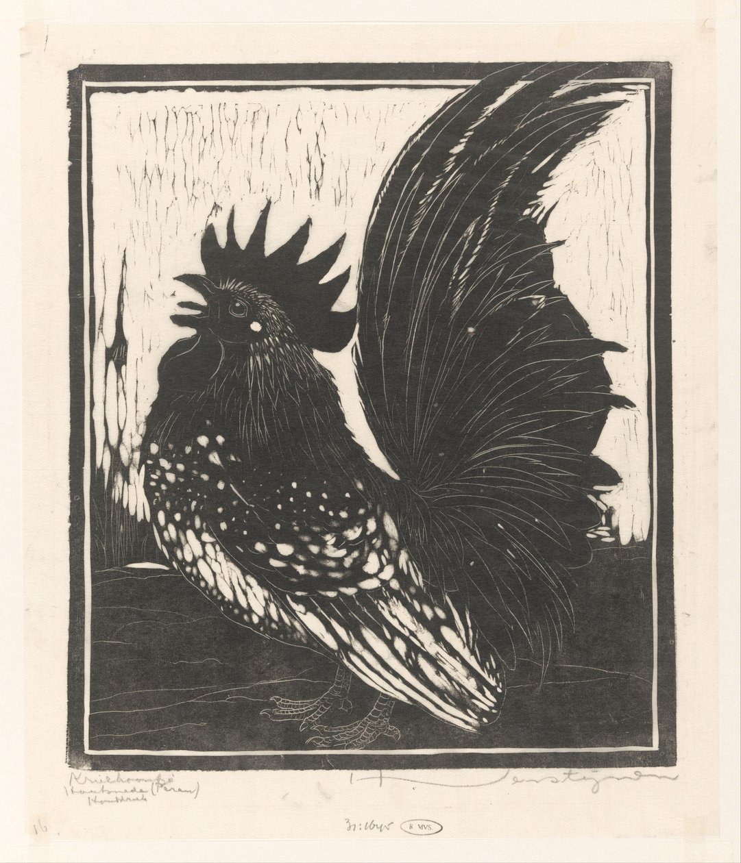 Krielhaantje (eredeti cím a tárgyon) alkotó: Henri Verstijnen (signed by artist)