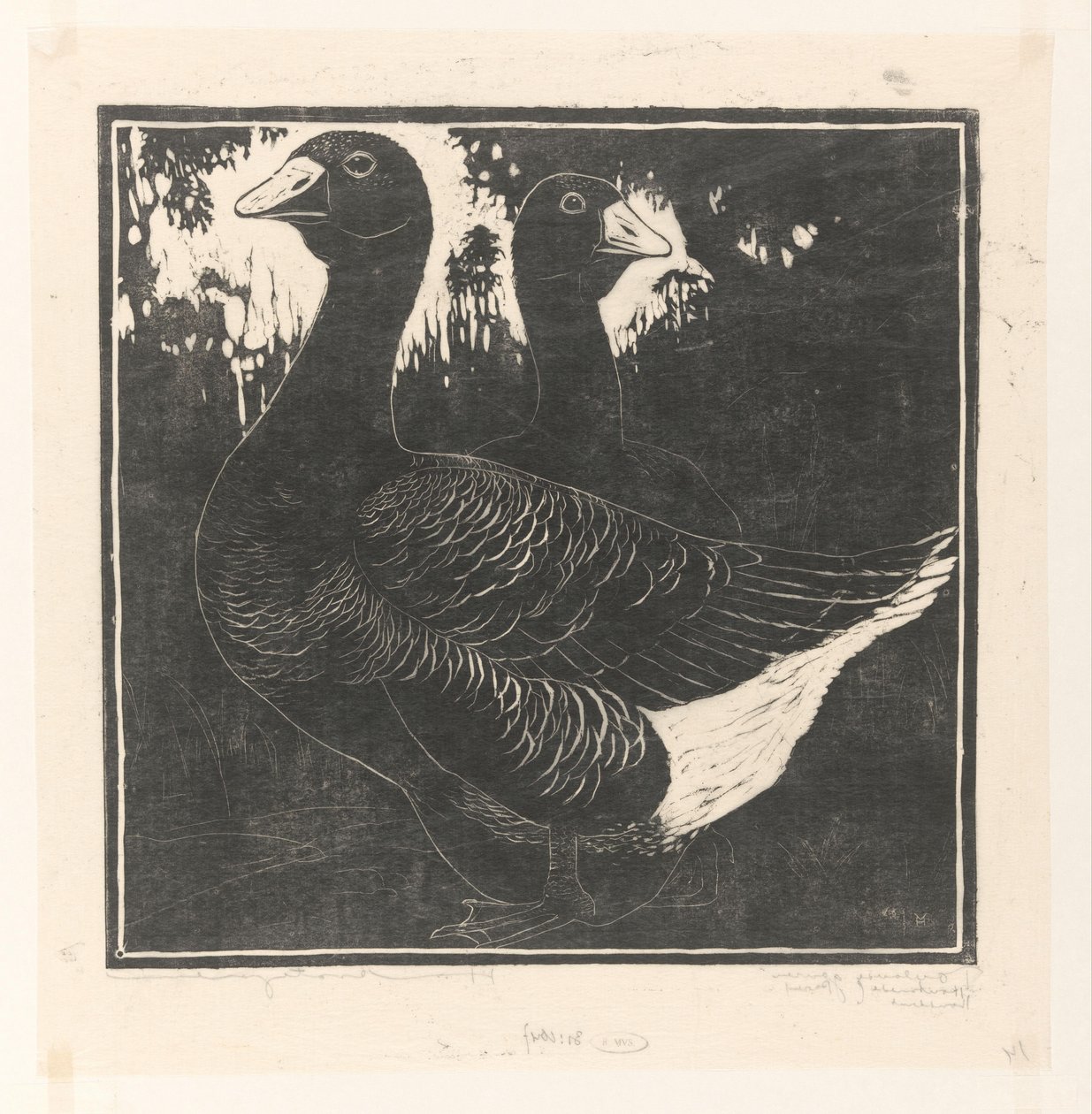 Toulouse ganzen (eredeti cím az objektumon) alkotó: Henri Verstijnen (signed by artist)