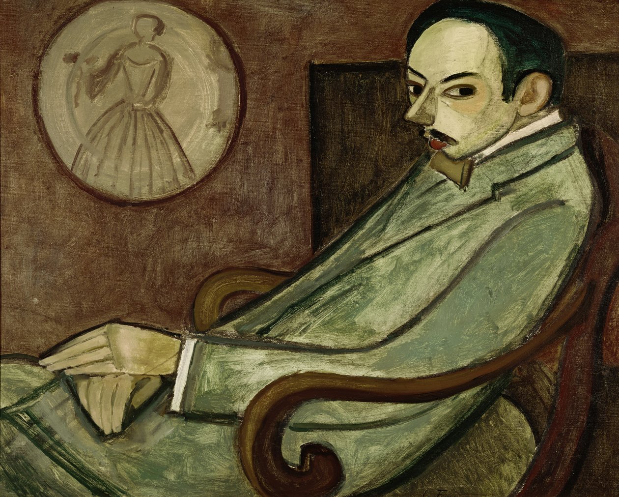 Pierre-Jean Jouve (1887-1976) portréja, 1909 (olaj, vászon) alkotó: Henri Victor Gabriel Le Fauconnier