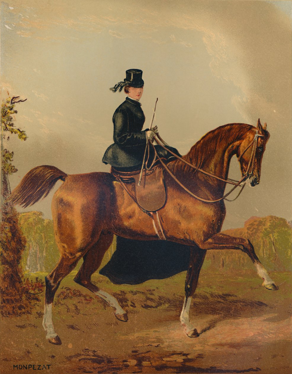 „A Ladies Horse – Pembroke néhai grófjának birtoka”, 1840-es évek, 1879. alkotó: Henri d