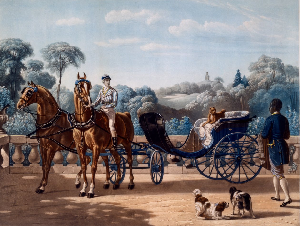 Ló és kocsi, első fele C19 alkotó: Henri dAinecy Montpezat
