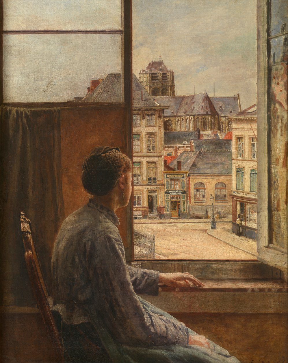 Teniersplace Antwerpenben (olaj, vászon) alkotó: Henri de Braekeleer