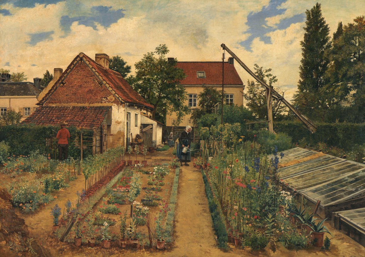 A Virágoskert alkotó: Henri de Braekeleer