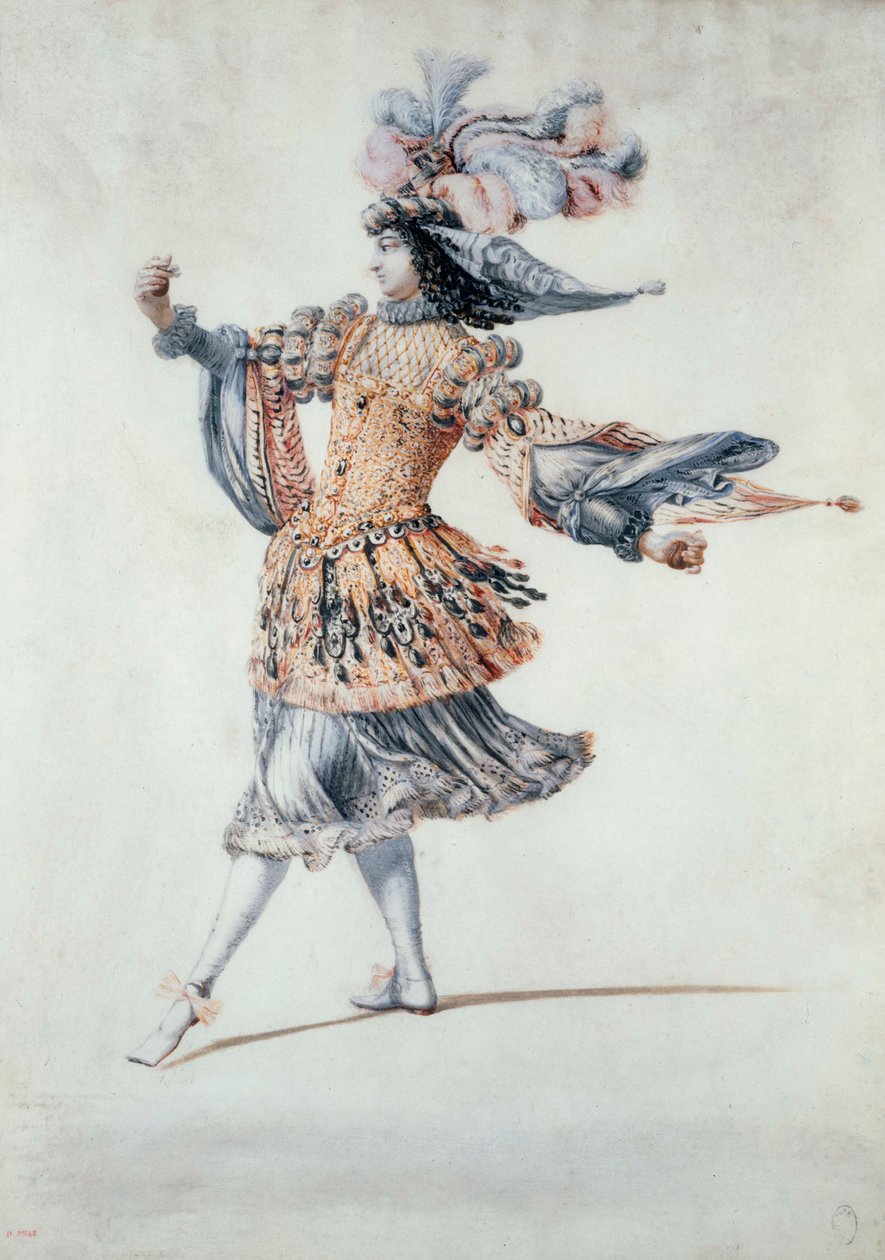 Balett jelmez, 1640-60 körül (gouache) alkotó: Henri de Gissey
