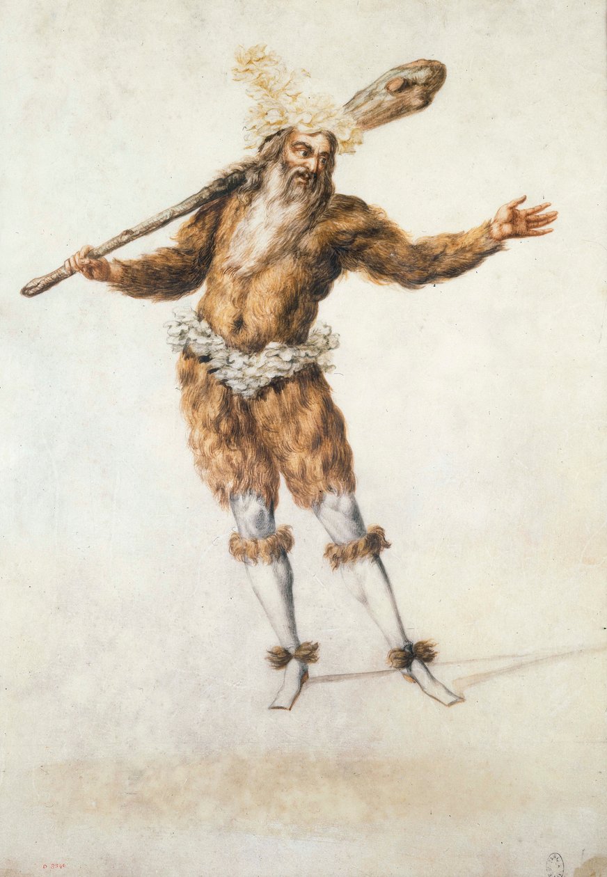 Ballet costume of a wild man, c.1654 (gouache) alkotó: Henri de Gissey