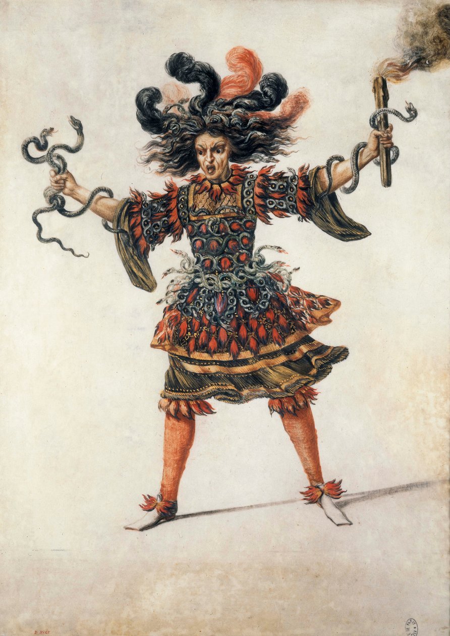 Ballet costume of fury alkotó: Henri de Gissey