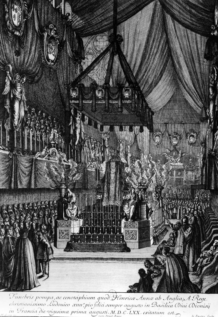 Henrietta angol hercegnő temetése, 1670 alkotó: Henri de Gissey