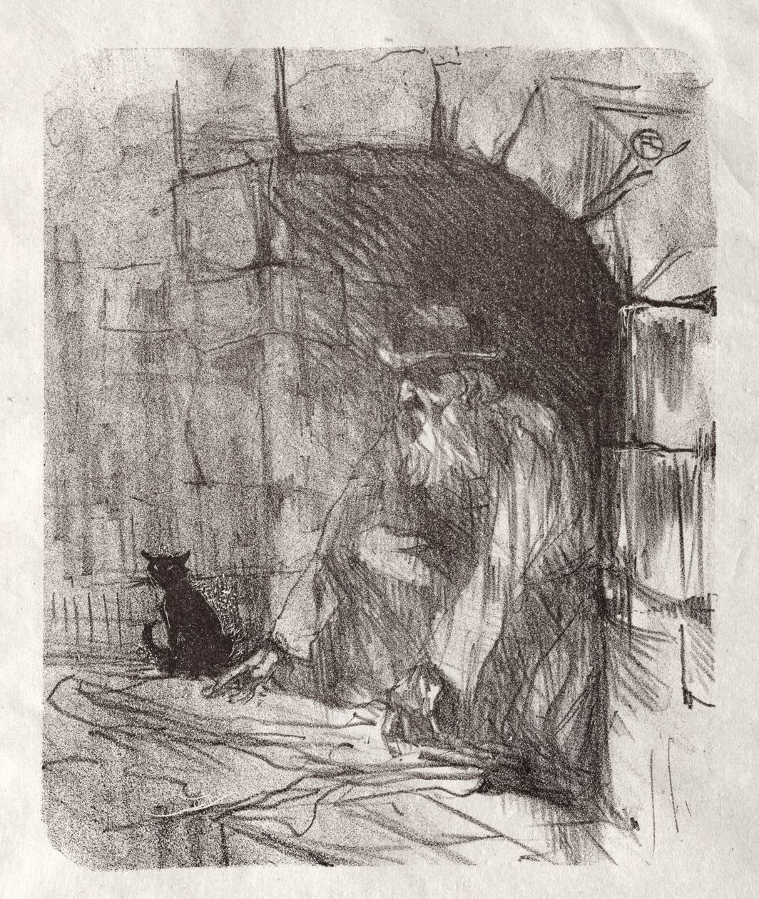 A Sínai lábánál: egy hátsó bolt Krakkóban alkotó: Henri de Toulouse-Lautrec