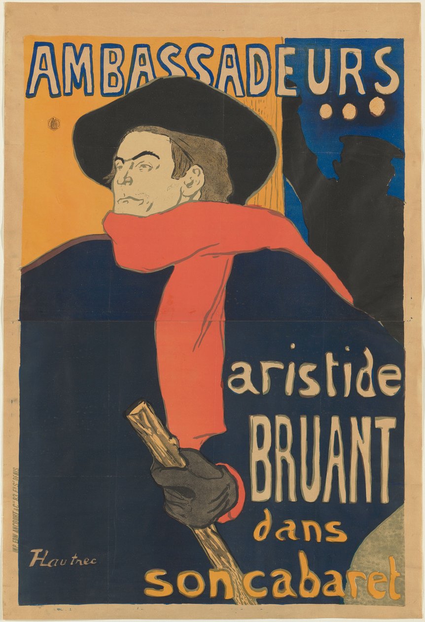 Nagykövetek: Aristide Bruant alkotó: Henri de Toulouse-Lautrec