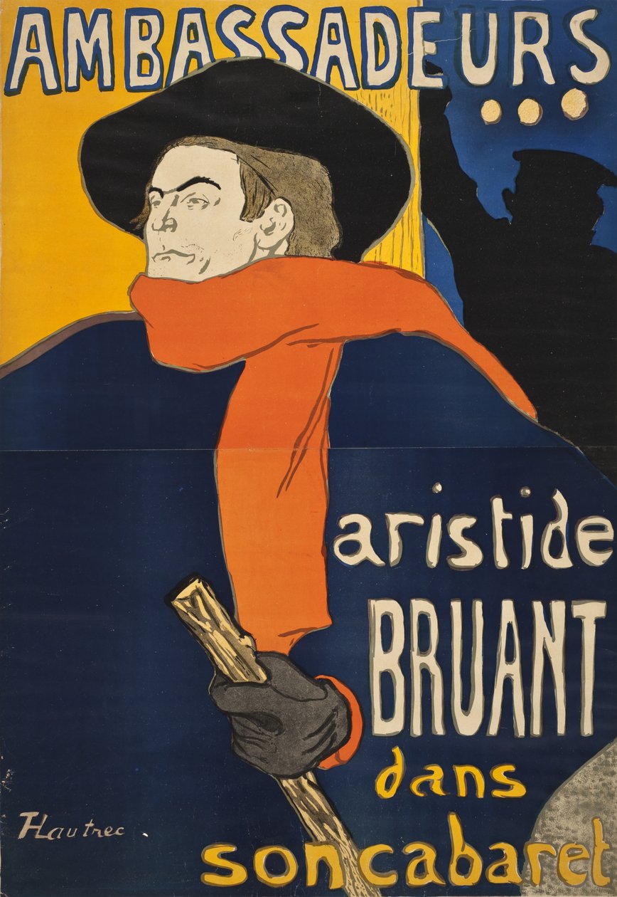 Ambassadeurs: Aristide Bruant alkotó: Henri de Toulouse-Lautrec
