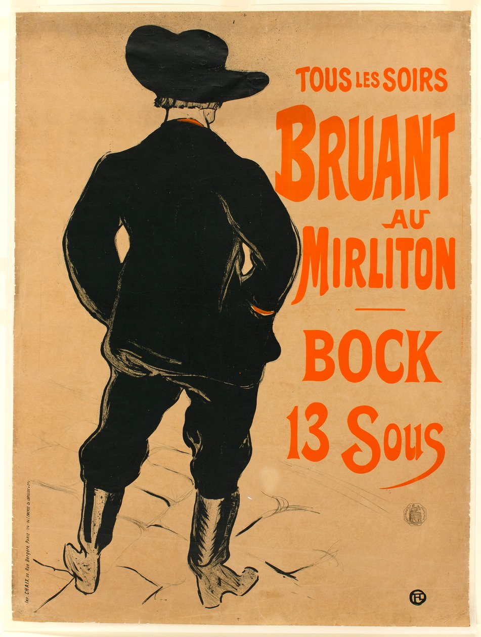Aristide Bruant alkotó: Henri de Toulouse-Lautrec