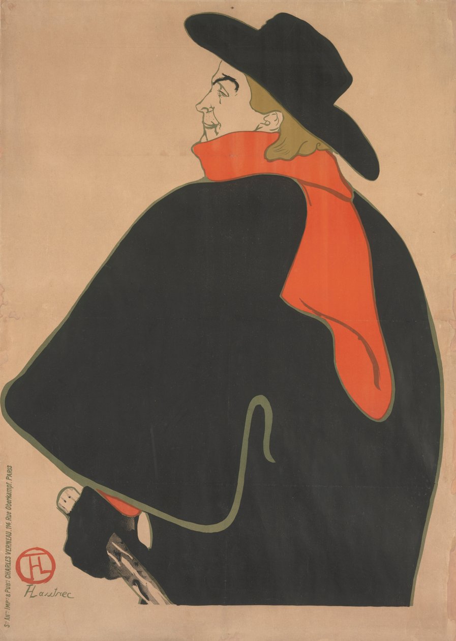 Aristide Bruant, a kabaréjában alkotó: Henri de Toulouse-Lautrec