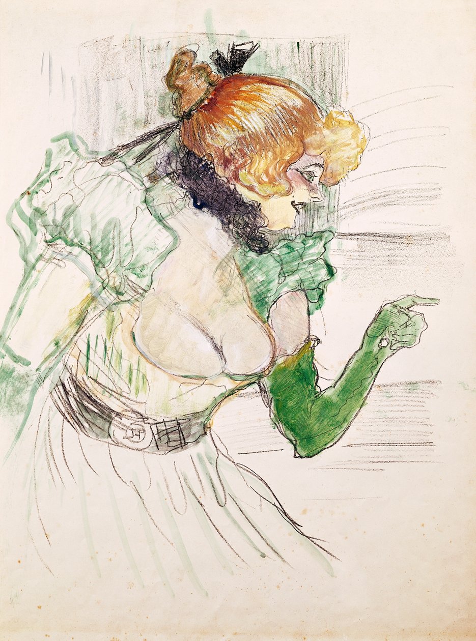 Művész zöld kesztyűvel – Dolly énekesnő a Star at Le Havre-ból alkotó: Henri de Toulouse Lautrec
