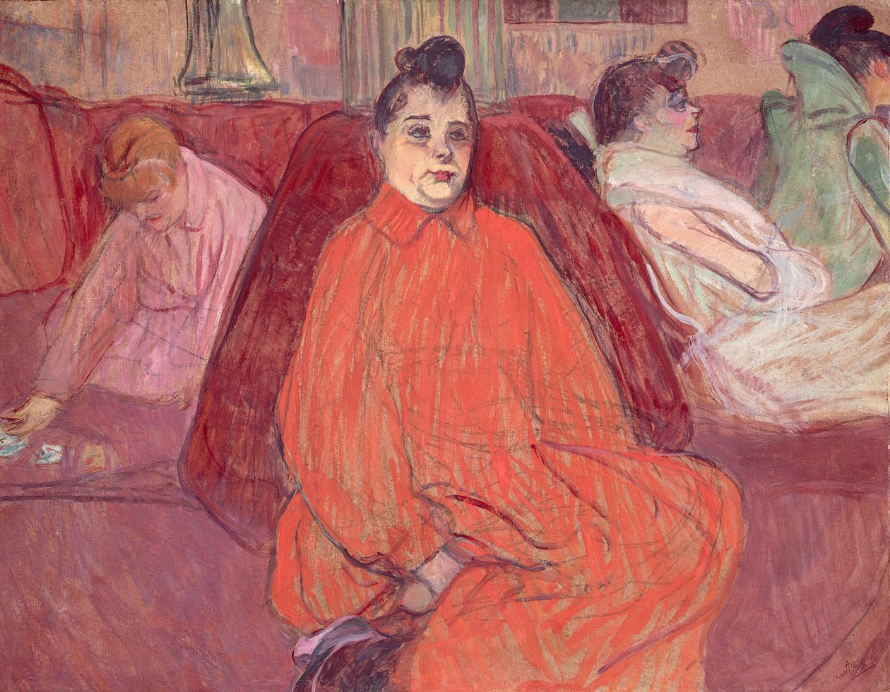Szalonban, kanapé alkotó: Henri de Toulouse Lautrec