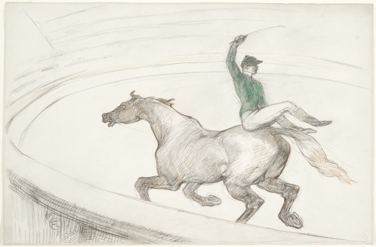 A cirkuszban: Jockey (Au cirque: Jockey) alkotó: Henri de Toulouse Lautrec