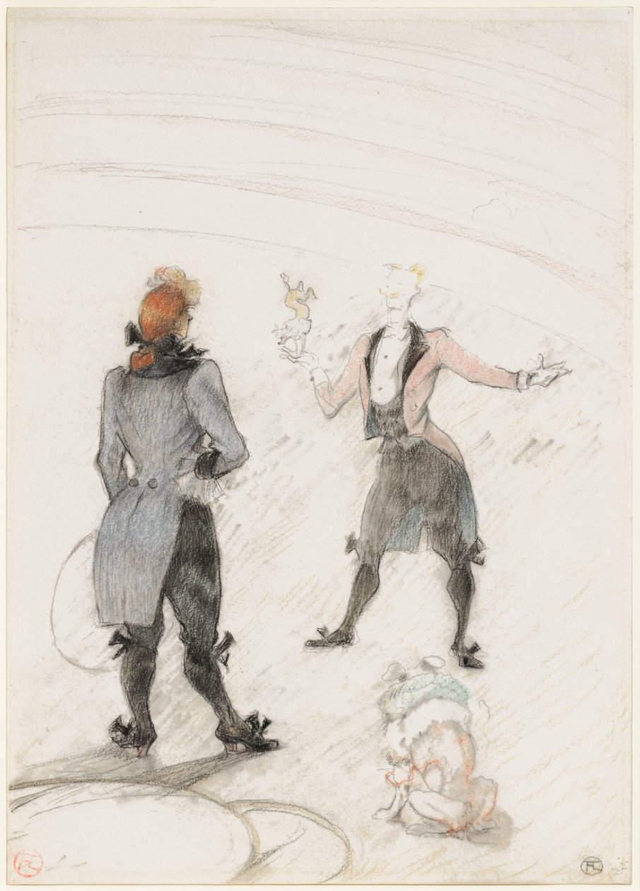 A cirkuszban: a kutyaidomár alkotó: Henri de Toulouse-Lautrec
