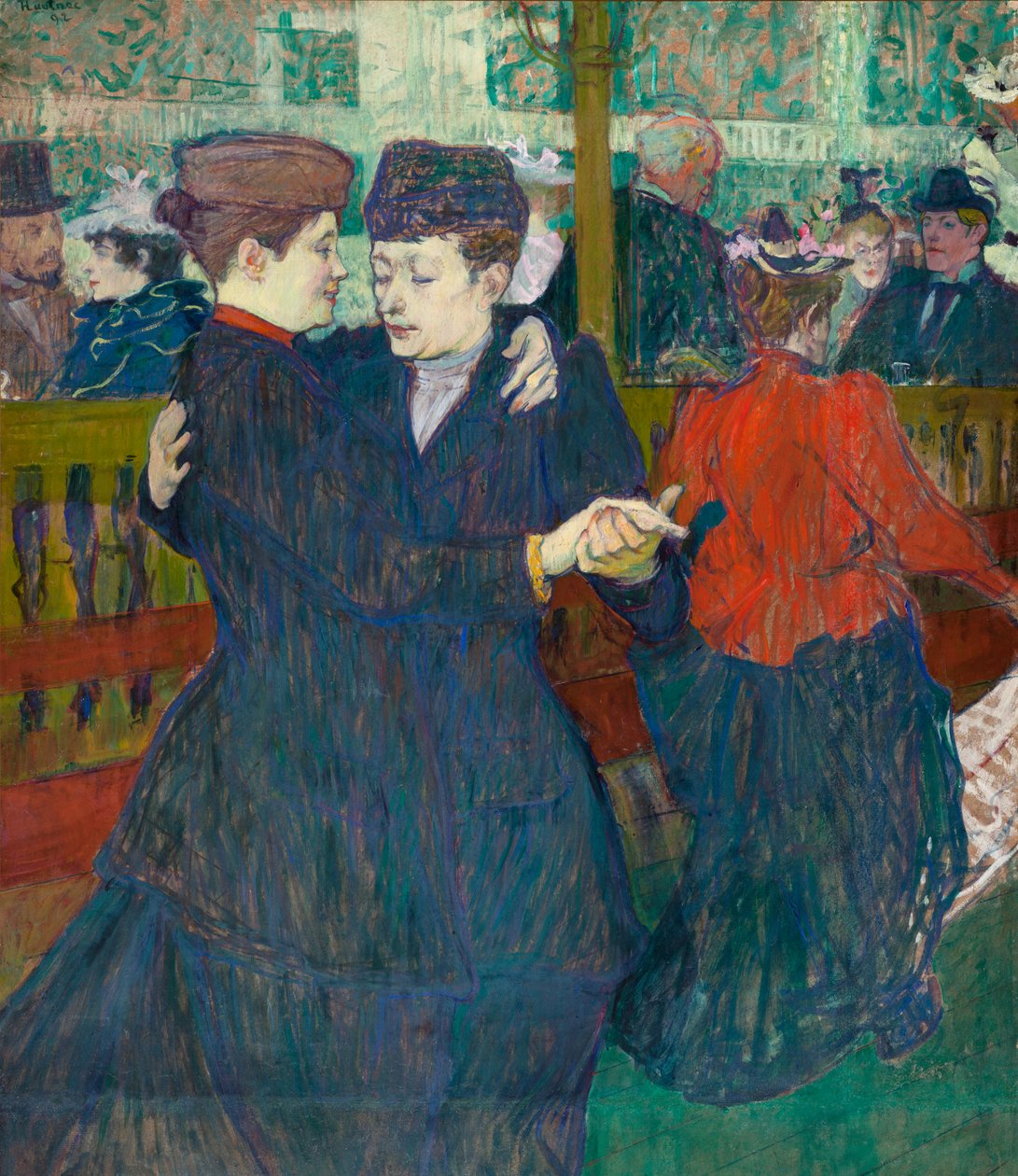 A Moulin Rouge-ban két nő keringőzik alkotó: Henri de Toulouse Lautrec
