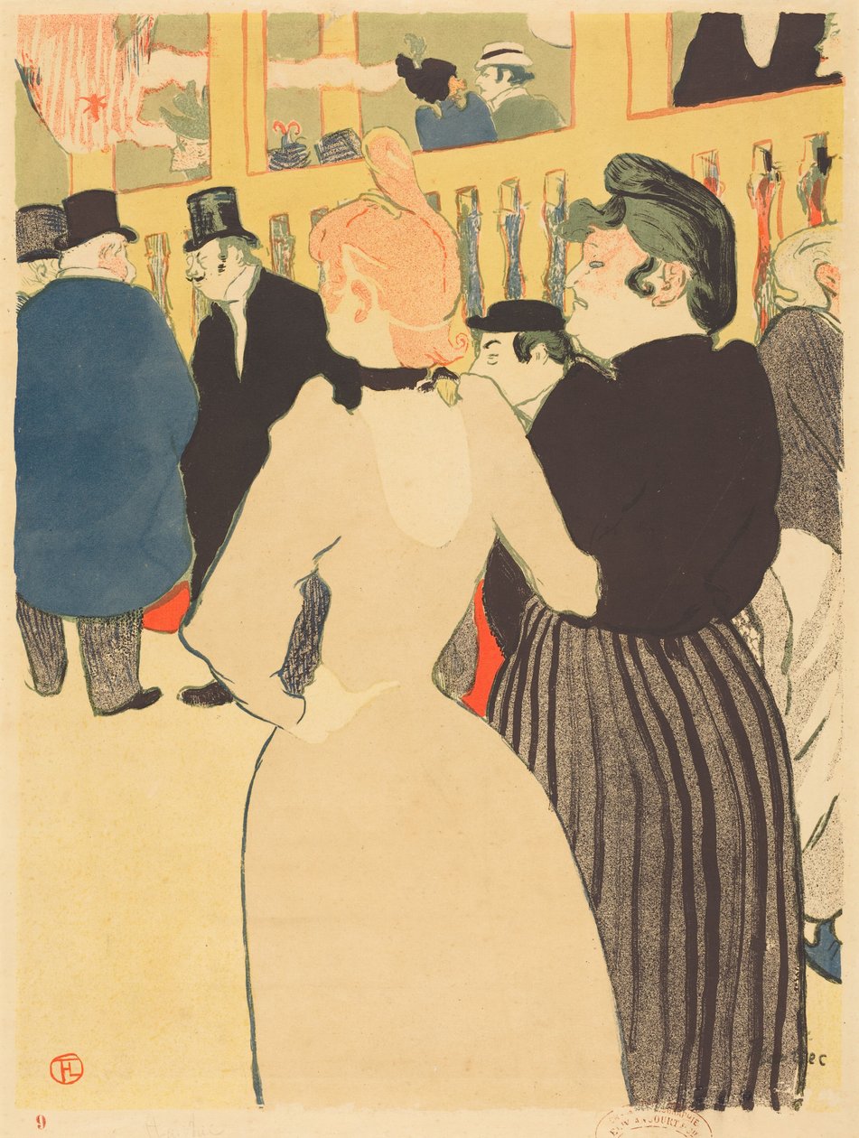 A Moulin Rouge-ban, La Goulue és a nővére (Au Moulin Rouge, la Goulue et sa sœur) alkotó: Henri de Toulouse-Lautrec