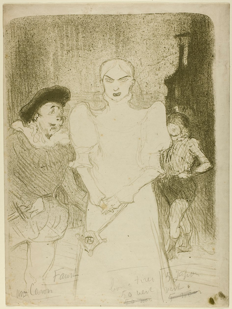 Az Operában: Madame Caron a Faustban alkotó: Henri de Toulouse-Lautrec