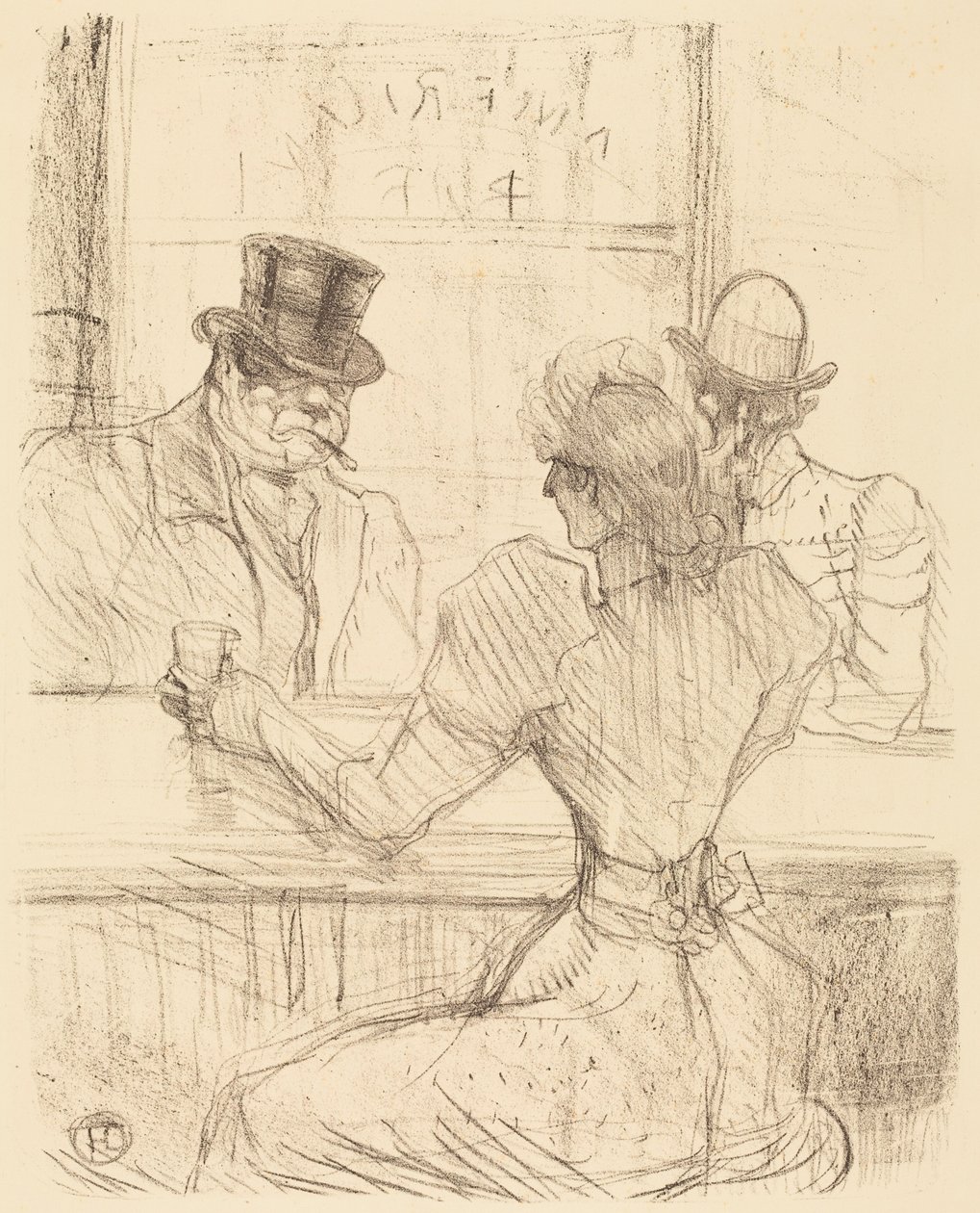 A Picton bárban, a rue Scribe utcában (Au bar Picton, rue Scribe) alkotó: Henri de Toulouse-Lautrec