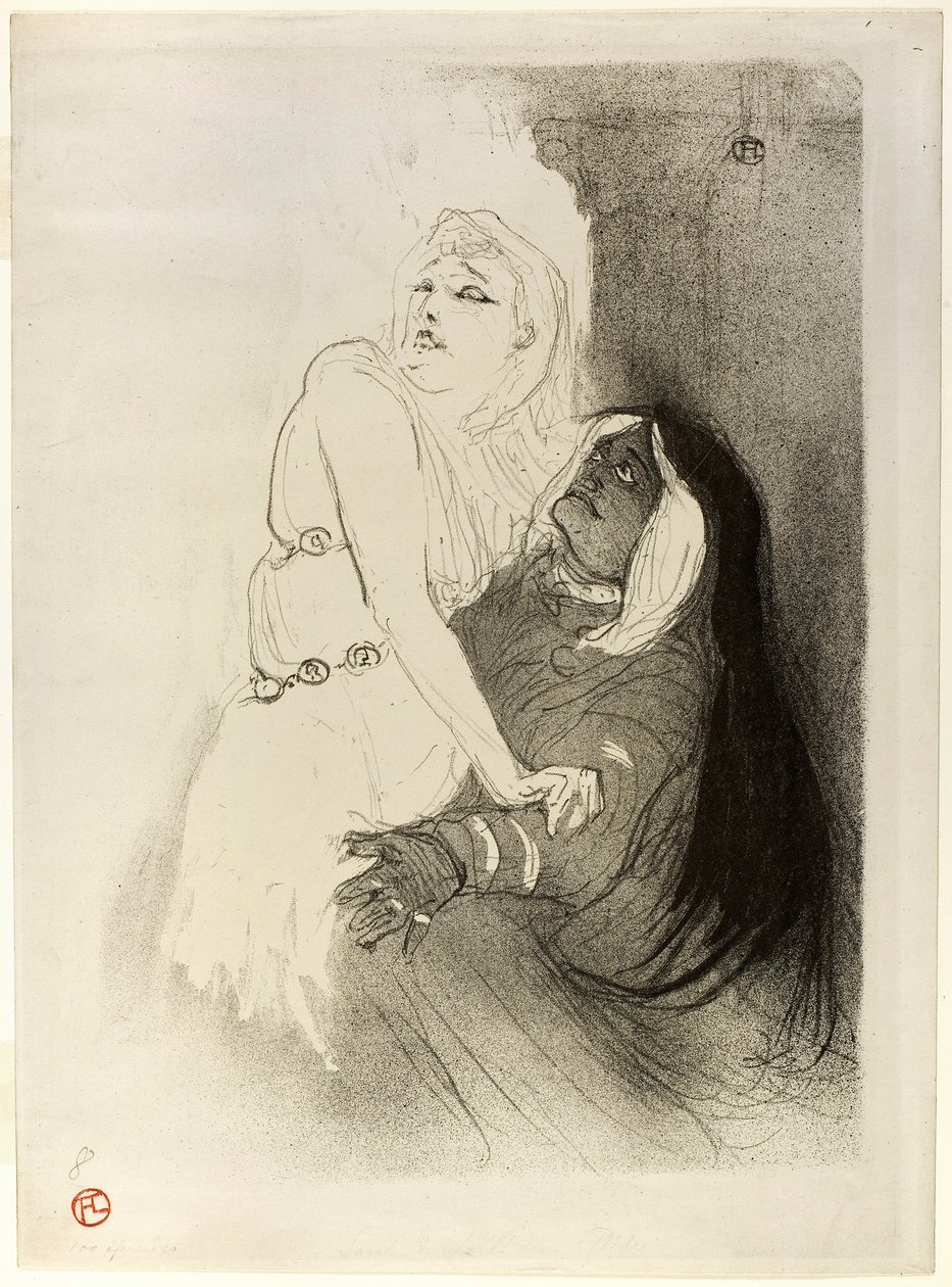 A reneszánszban: Sarah Bernhardt a Phèdre-ben alkotó: Henri de Toulouse-Lautrec