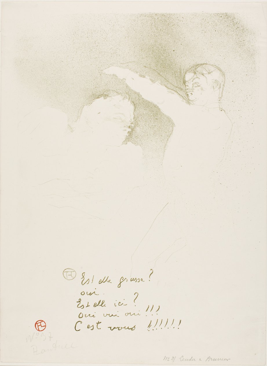 A fajtáknál: Mademoiselle Lender és Brasseur alkotó: Henri de Toulouse-Lautrec