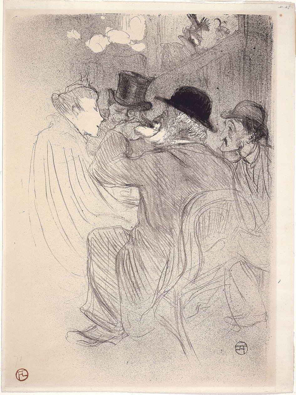 A Moulin Rouge-ban: Durva! Igazi durva! (A Moulin Rouge-ban – Egy durva! Egy igazi durva!) 1893 (litográfia) alkotó: Henri de Toulouse Lautrec