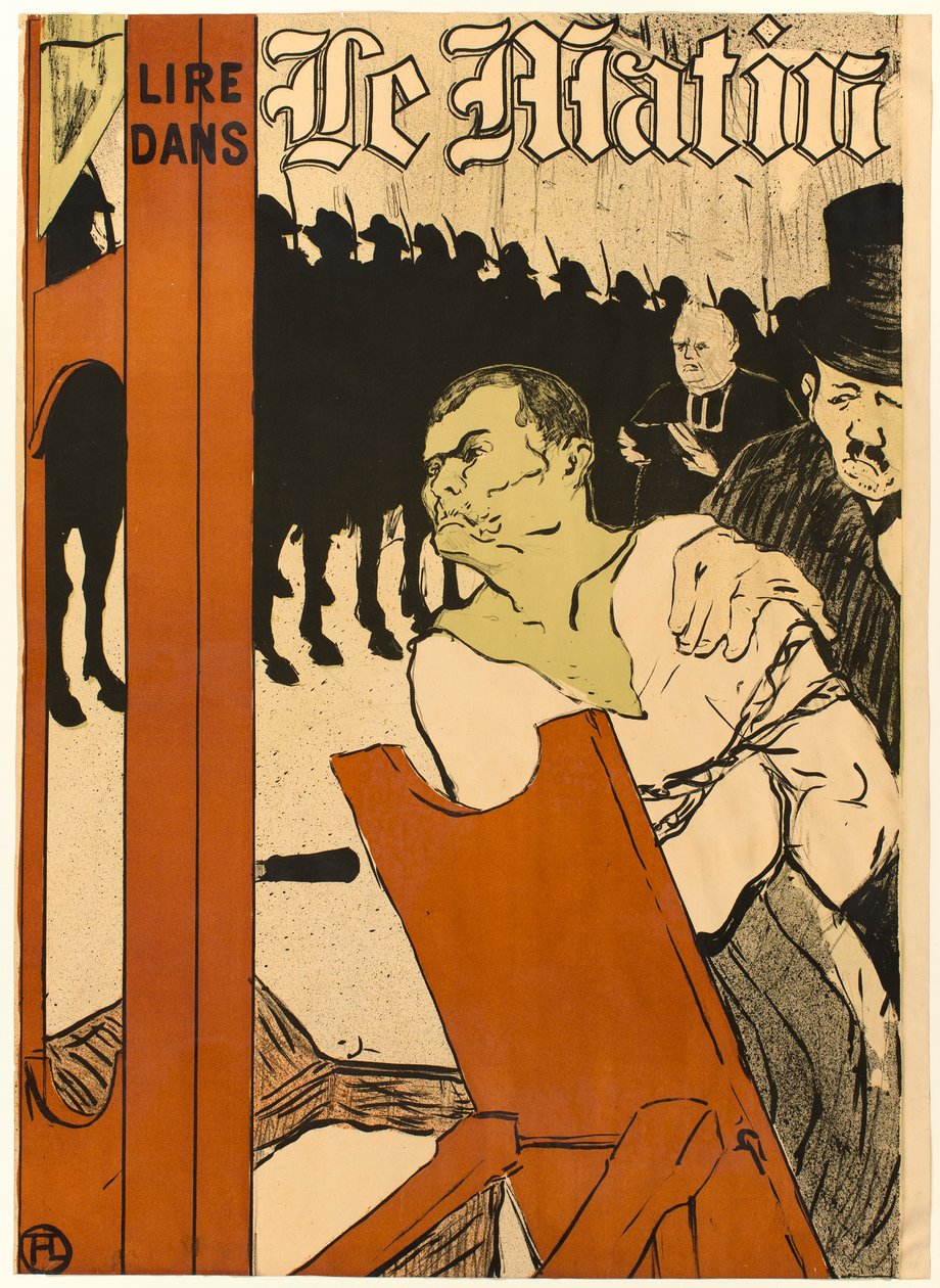 Az állványzat lábánál alkotó: Henri de Toulouse-Lautrec