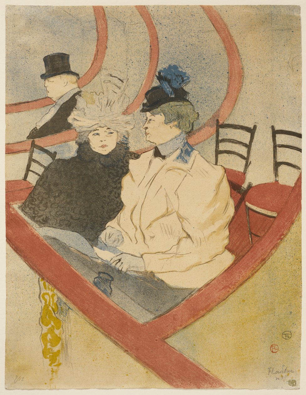 Páholy az első emeleti karzaton alkotó: Henri de Toulouse-Lautrec