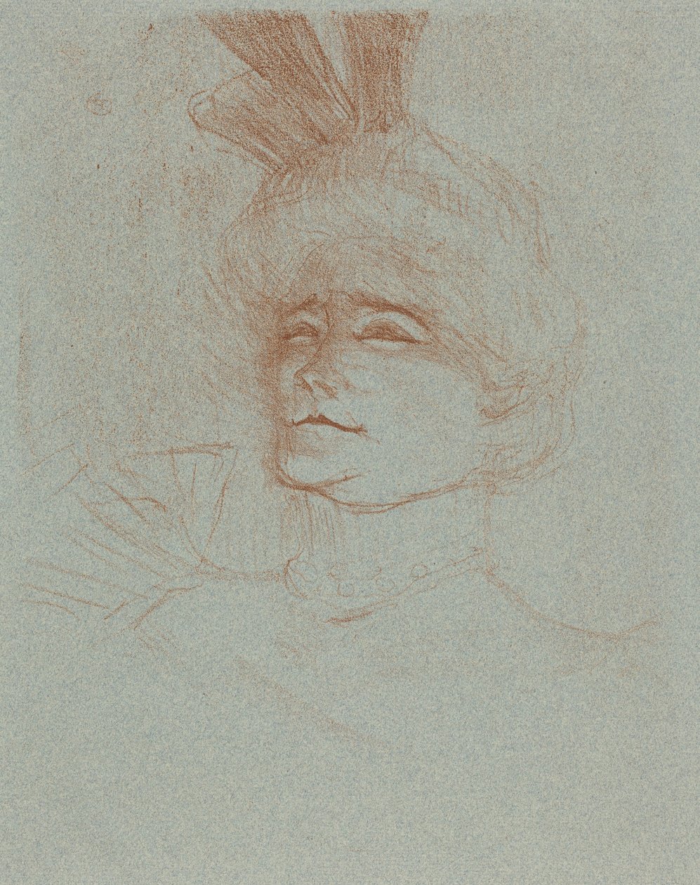 Marcelle Lender kisasszony mellszobra, háromnegyed profilból (Mlle. Marcelle Lender en buste, de trois quartes) alkotó: Henri de Toulouse-Lautrec