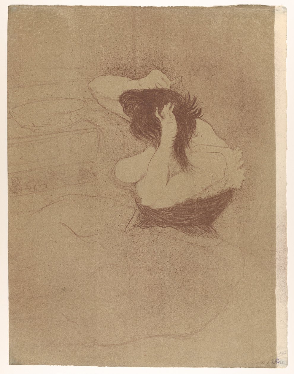 Hajukat fésülve alkotó: Henri de Toulouse-Lautrec