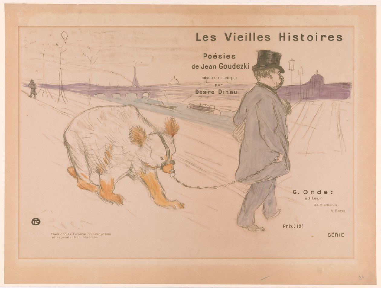 Borítóterv a „Les Vieilles Histoires” számára alkotó: Henri de Toulouse-Lautrec