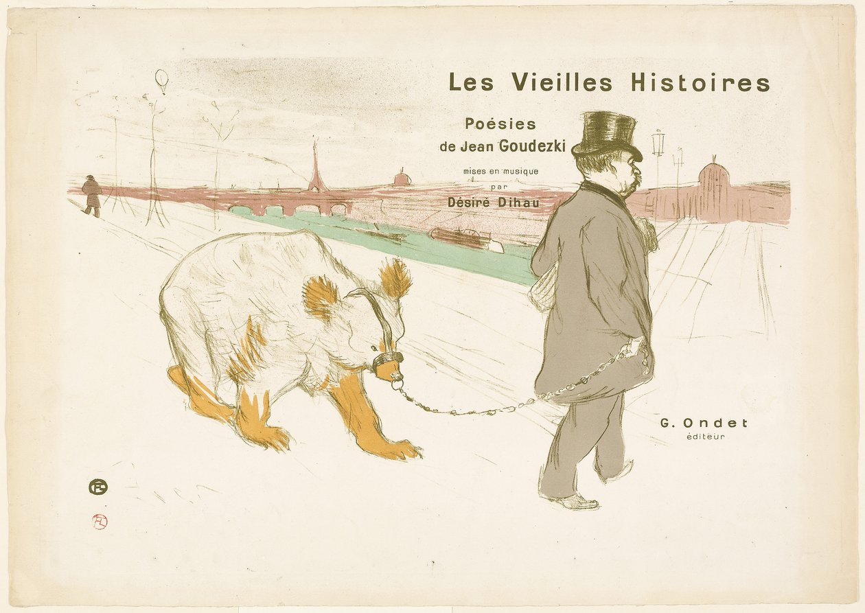 Borító és előlap a Les Vieilles Histoireshoz (Régi történetek) alkotó: Henri de Toulouse-Lautrec